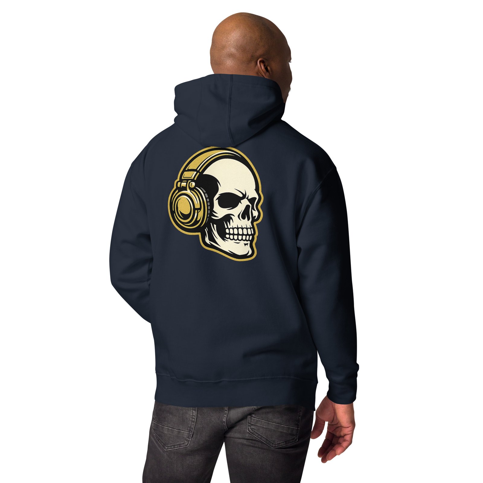 Męska bluza z kapturem kangurka „Czaszka w Słuchawkach DJ” – bluza męska dla miłośników muzyki i streetwearu| Zarn.pl Męska bluza z kapturem kangurka „Czaszka w Słuchawkach DJ” – bluza męska dla miłośników muzyki i streetwearu - obrazek 15