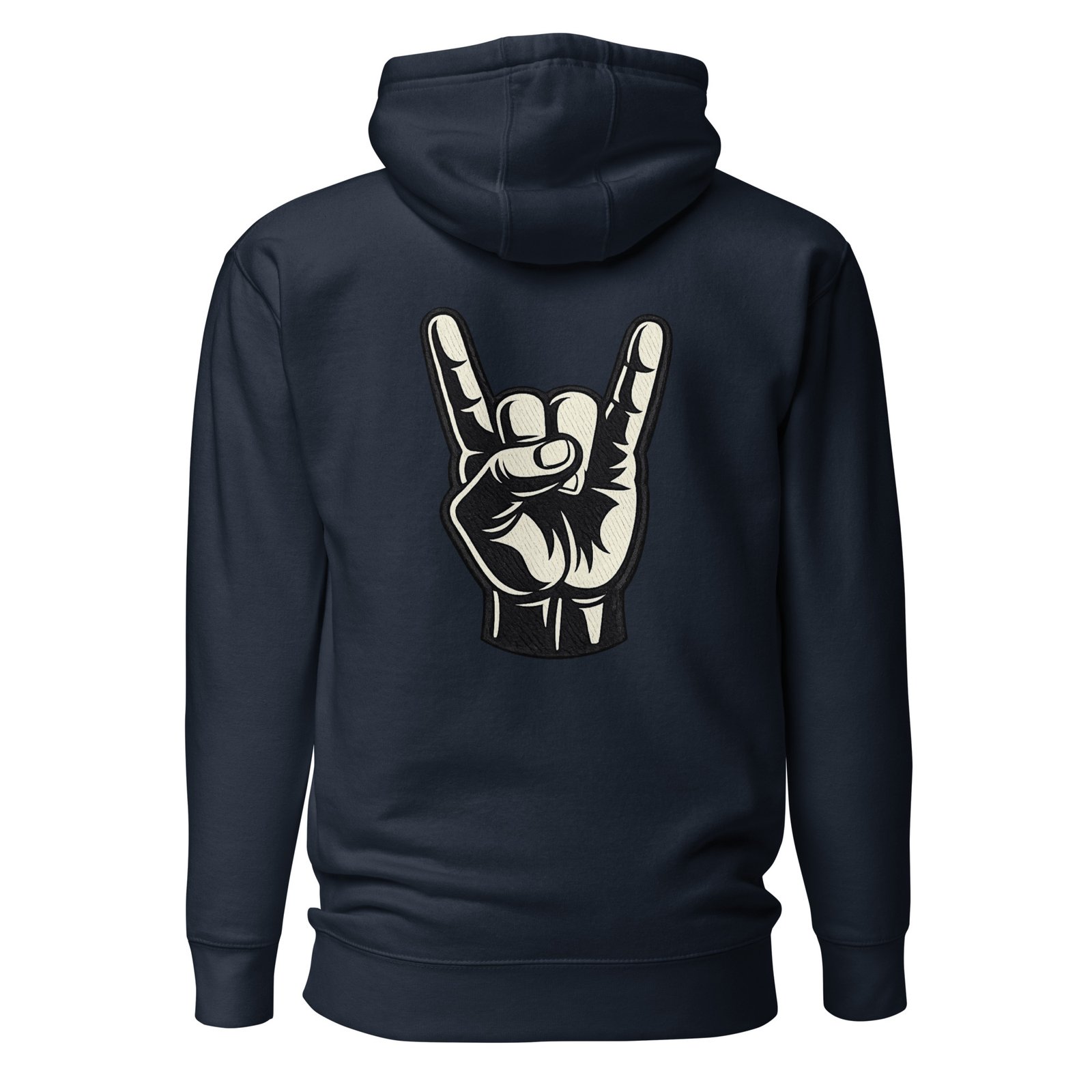Męska bluza z kapturem kangurka „Rock Hand” – bluza męska z gestem rockowym| Zarn.pl Męska bluza z kapturem kangurka „Rock Hand” – bluza męska z gestem rockowym - obrazek 3
