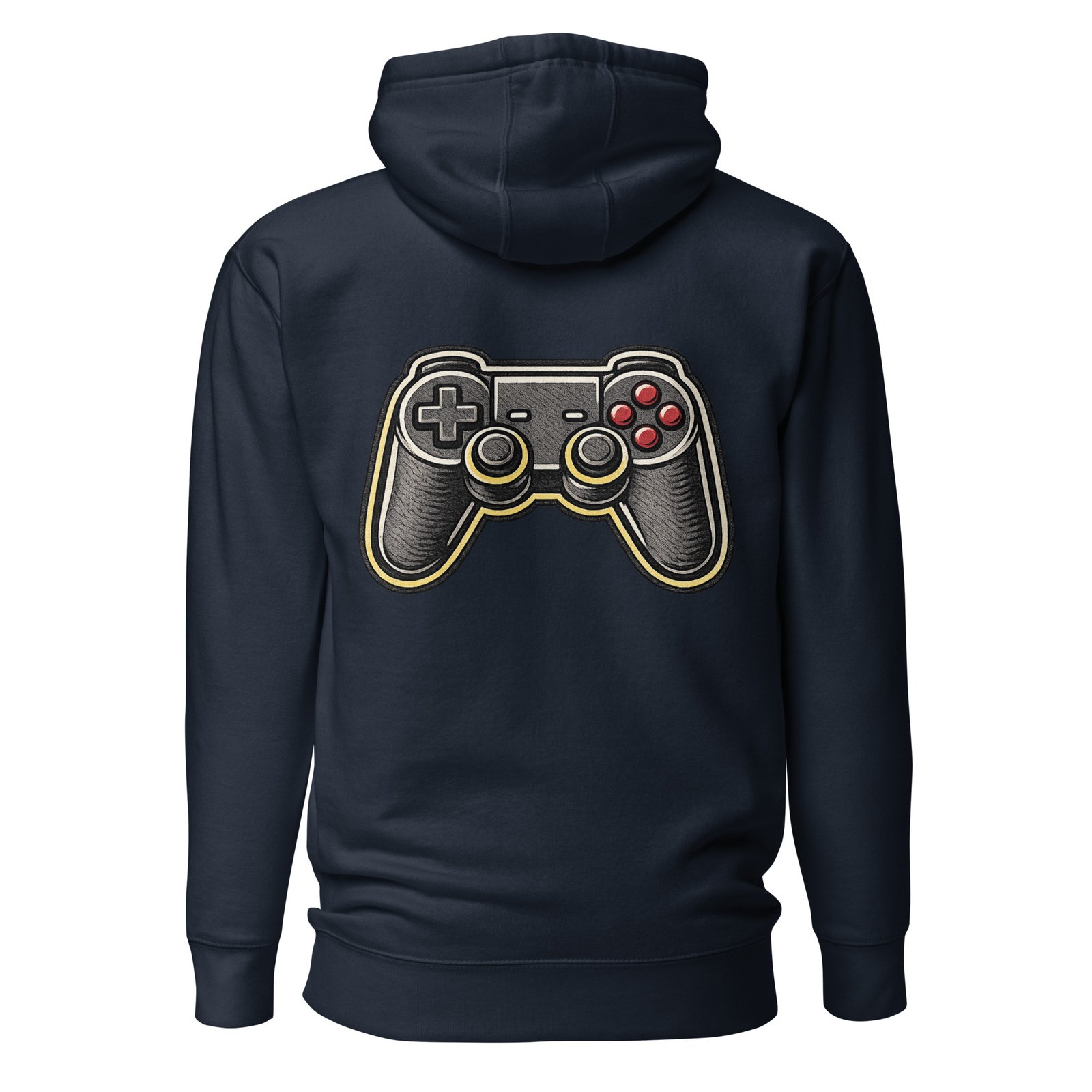 Męska Bluza z Kapturem Kangurka „Pad Gamingowy Retro”| Zarn.pl Męska Bluza z Kapturem Kangurka „Pad Gamingowy Retro” - obrazek 3