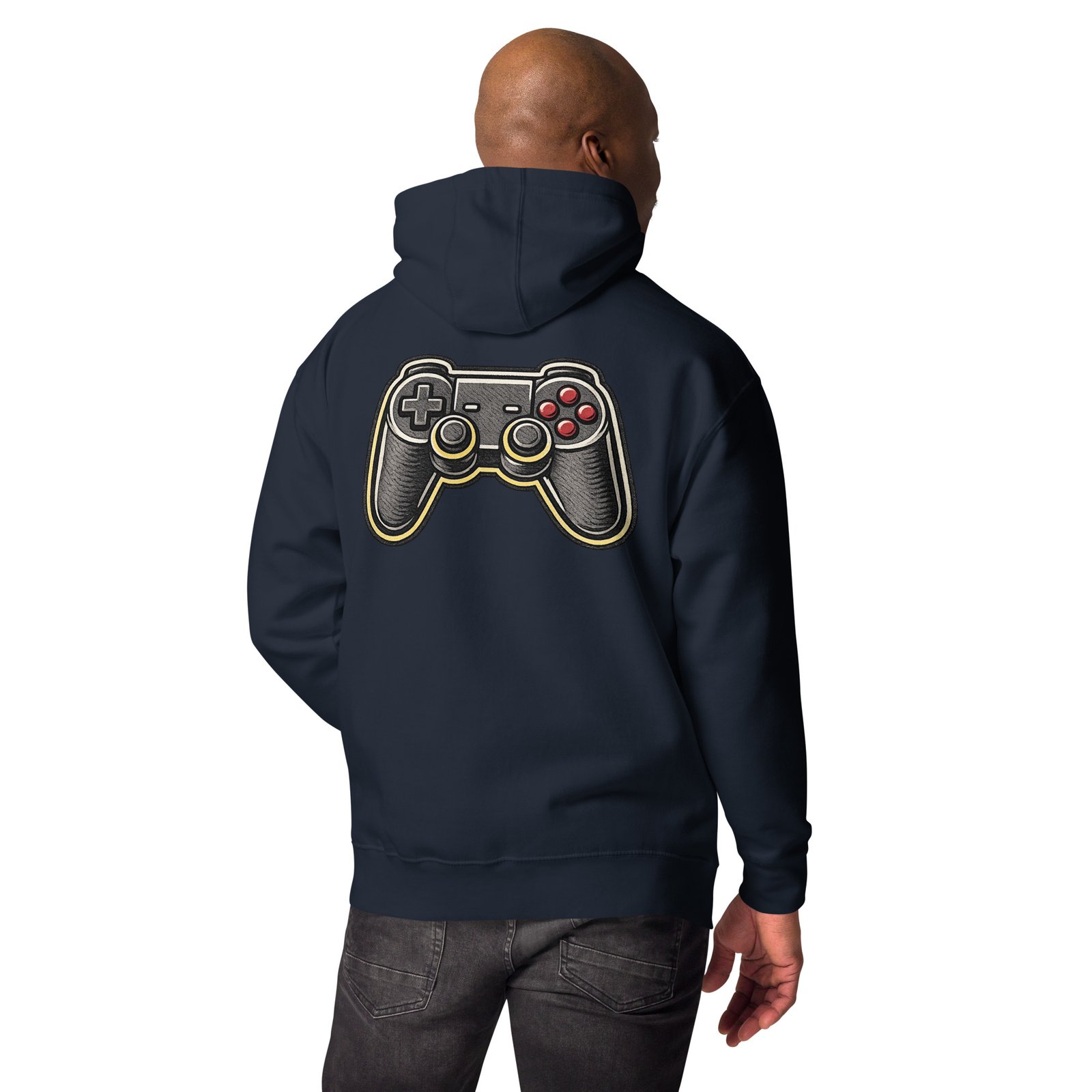 Męska Bluza z Kapturem Kangurka „Pad Gamingowy Retro”| Zarn.pl Męska Bluza z Kapturem Kangurka „Pad Gamingowy Retro” - obrazek 15