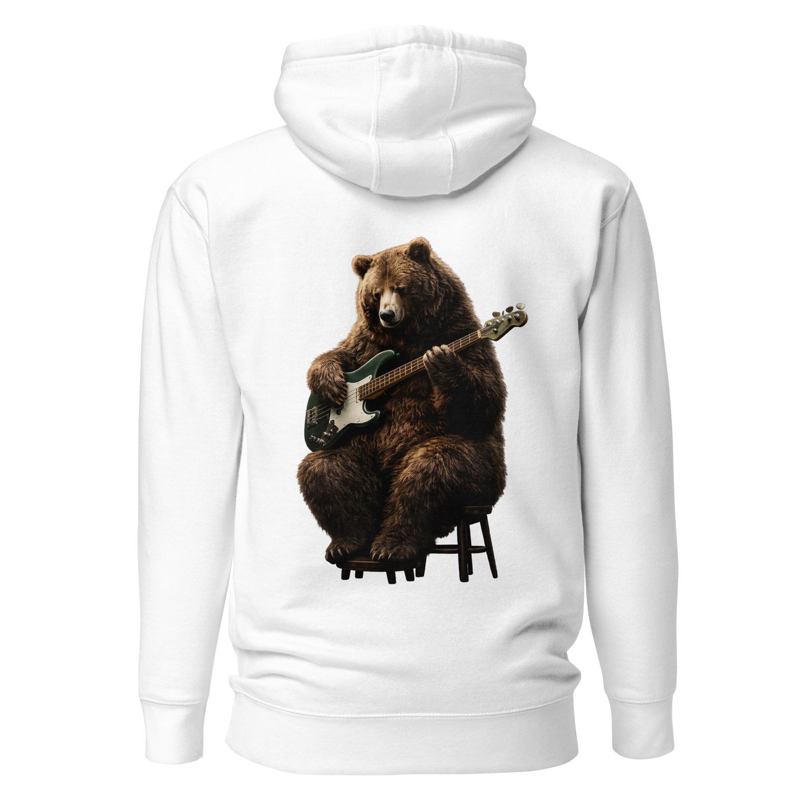 Męska bluza z kapturem „Niedźwiedź Basista” – bluza męska z niedźwiedziem grającym na gitarze basowej| Zarn.pl Męska bluza z kapturem „Niedźwiedź Basista” – bluza męska z niedźwiedziem grającym na gitarze basowej - obrazek 7