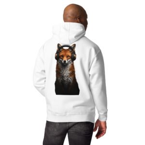 bluza męska z lisem w słuchawkach