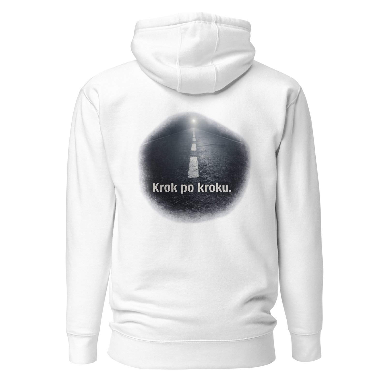 Męska bluza z kapturem „Krok po Kroku” – bluza męska motywacyjna z drogą we mgle| Zarn.pl Męska bluza z kapturem „Krok po Kroku” – bluza męska motywacyjna z drogą we mgle - obrazek 7