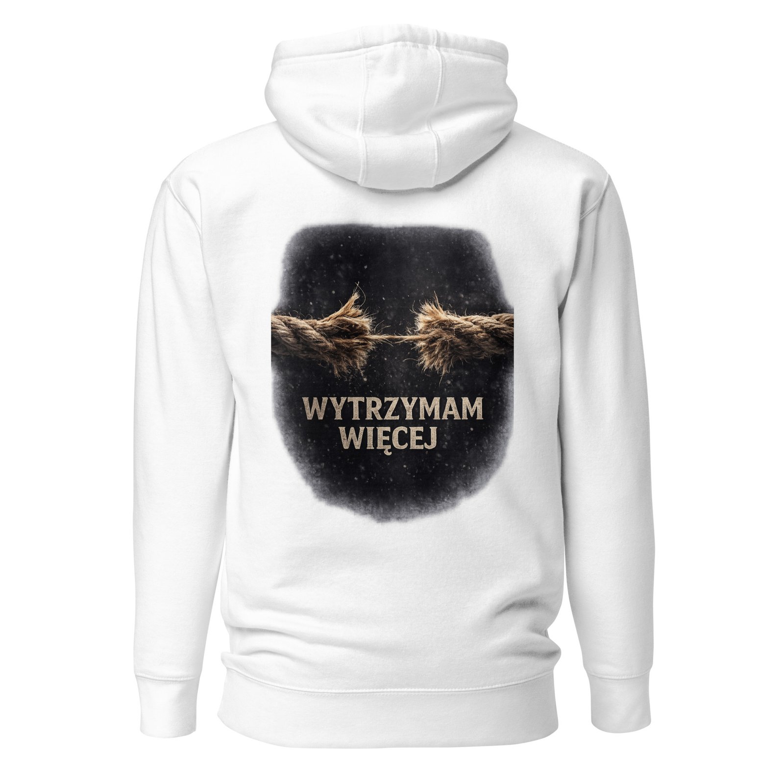 Męska bluza z kapturem „Wytrzymam Więcej” – bluza męska motywacyjna z pękającą liną| Zarn.pl Męska bluza z kapturem „Wytrzymam Więcej” – bluza męska motywacyjna z pękającą liną - obrazek 7
