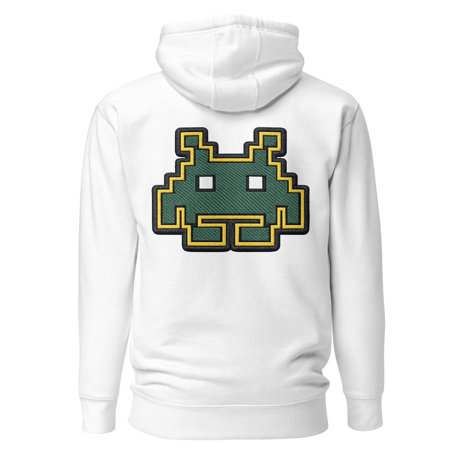 Męska Bluza z Kapturem Retro Kosmita Pixel Art – Kangurka Gamingowa| Zarn.pl Męska Bluza z Kapturem Retro Kosmita Pixel Art – Kangurka Gamingowa - obrazek 7