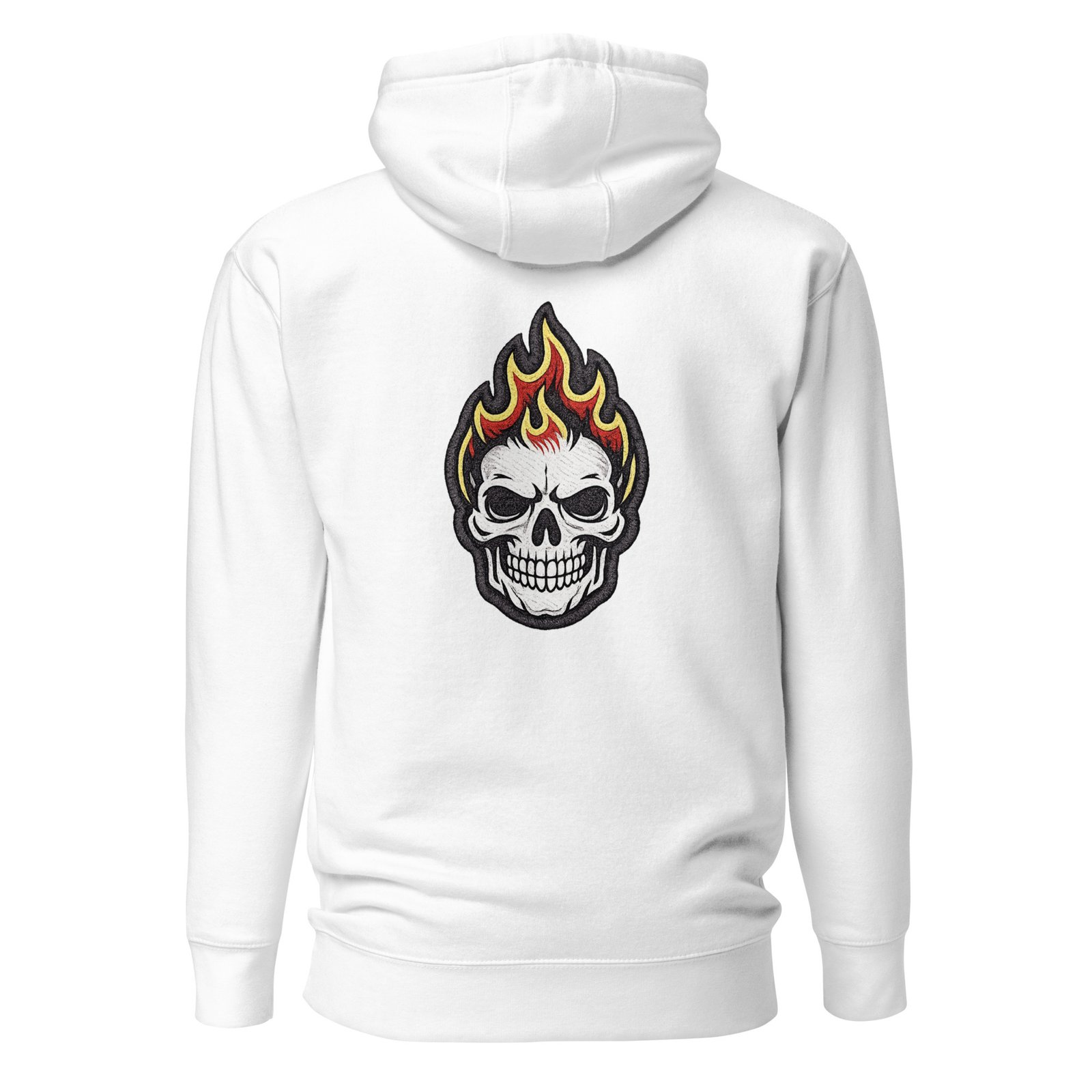 Bluza męska z kapturem „Flaming Skull” – bluza męska z nadrukiem płonącej czaszki| Zarn.pl Bluza męska z kapturem „Flaming Skull” – bluza męska z nadrukiem płonącej czaszki - obrazek 7