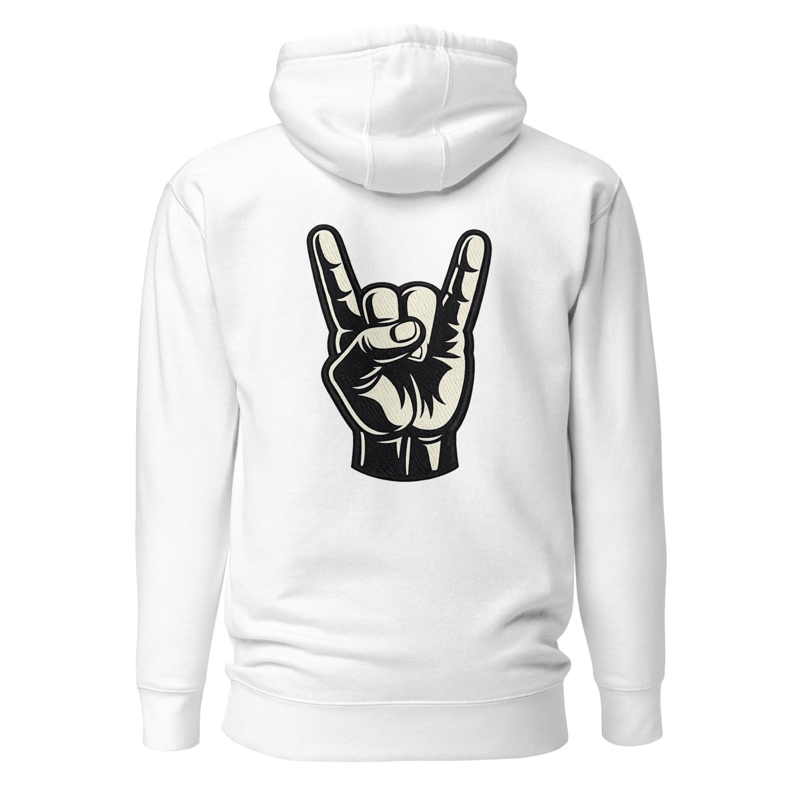 Męska bluza z kapturem kangurka „Rock Hand” – bluza męska z gestem rockowym| Zarn.pl Męska bluza z kapturem kangurka „Rock Hand” – bluza męska z gestem rockowym - obrazek 7
