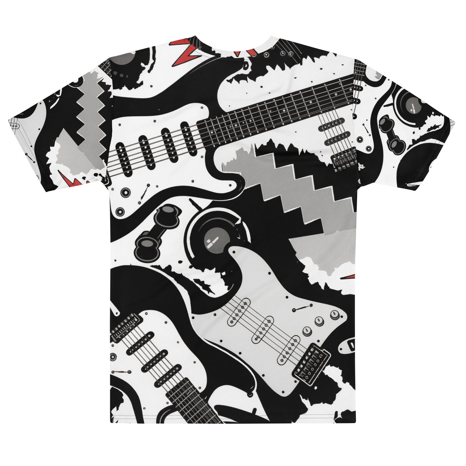 Męska koszulka z gitarą elektryczną – muzyczny wzór full print| Zarn.pl Męska koszulka z gitarą elektryczną – muzyczny wzór full print - obrazek 3