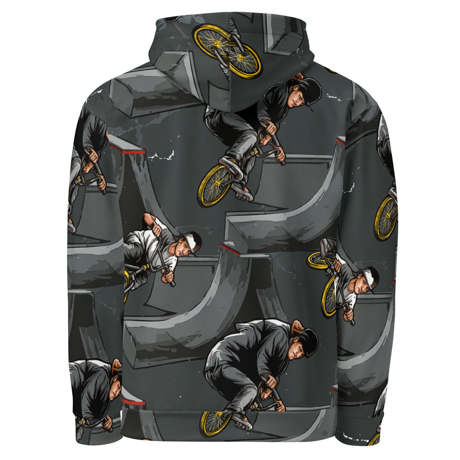 Męska bluza BMX z grafiką riderów w skateparku| Zarn.pl Męska bluza BMX z grafiką riderów w skateparku - obrazek 3