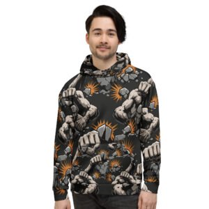 męska bluza z kapturem z grafiką kamiennego tytana fantasy