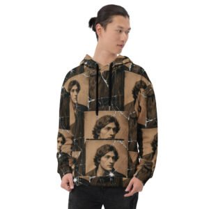 męska bluza z kapturem z grafiką portretów młodego mężczyzny w stylu vintage