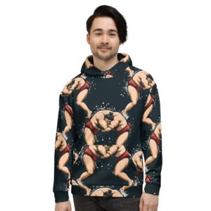 męska bluza z grafiką zapaśnika sumo