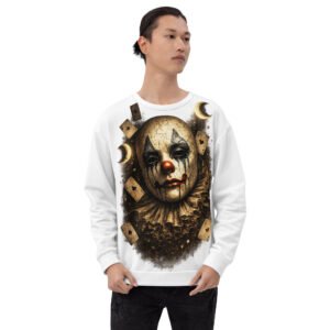 bluza męska z grafiką smutnego klauna i kart do gry