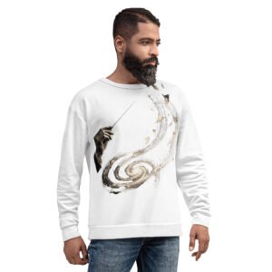 bluza męska z dyrygentem i motywem muzycznym
