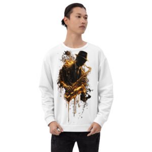 bluza męska z saksofonistą jazzowym