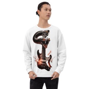 bluza męska z gitarą i wężem