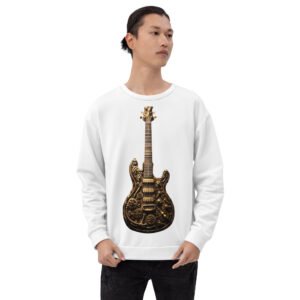 bluza męska z gitarą elektryczną steampunk