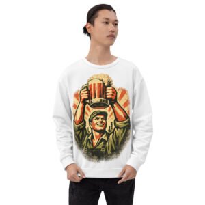 bluza męska z grafiką robotnika z kuflem piwa
