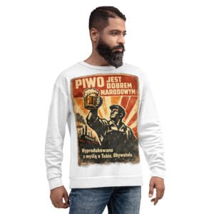 bluza męska z grafiką piwa PRL