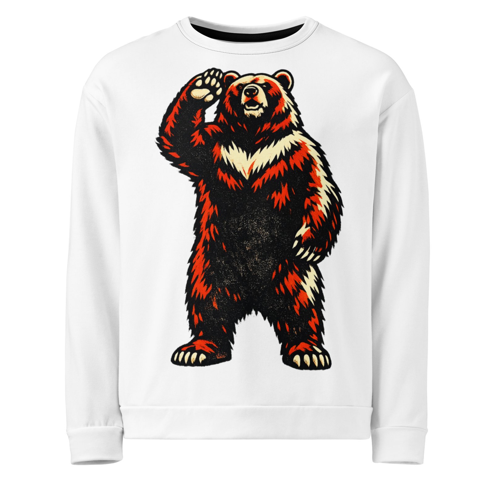Męska bluza PRL z grafiką niedźwiedzia – bluza retro z motywem misia| Zarn.pl Męska bluza PRL z grafiką niedźwiedzia – bluza retro z motywem misia - obrazek 2