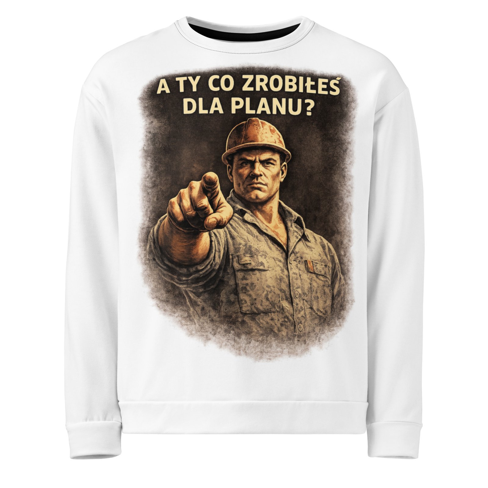 Męska bluza PRL „A Ty co zrobiłeś dla planu?” – bluza retro z robotnikiem| Zarn.pl Męska bluza PRL „A Ty co zrobiłeś dla planu?” – bluza retro z robotnikiem - obrazek 2