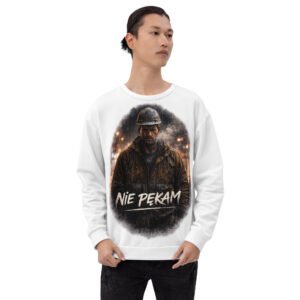 bluza męska motywacyjna z pracownikiem budowlanym