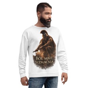 bluza męska motywacyjna ze spartaninem