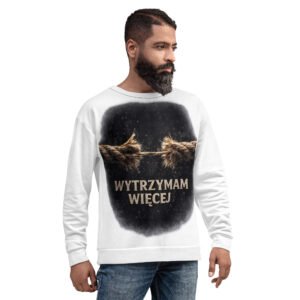 bluza męska motywacyjna z pękającą liną
