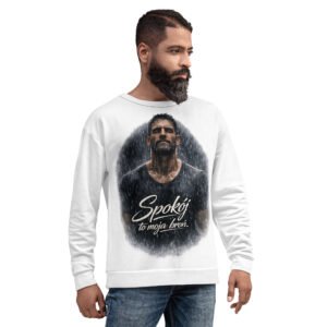 bluza męska z napisem Spokój to moja broń