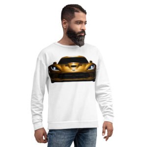 bluza męska z grafiką złotego supersamochodu