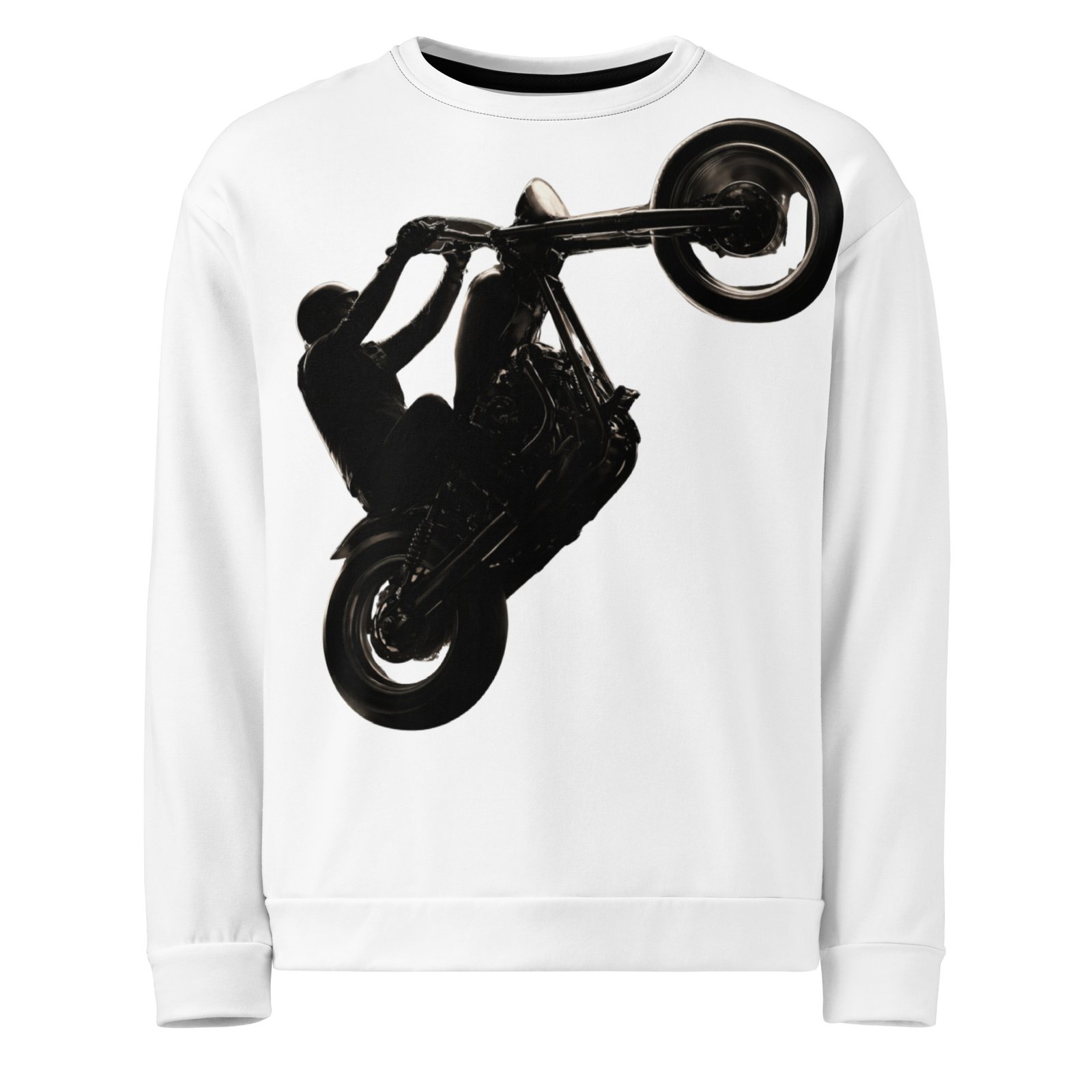 Bluza męska z grafiką motocyklisty wykonującego wheelie| Zarn.pl Bluza męska z grafiką motocyklisty wykonującego wheelie - obrazek 2