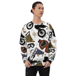 męska bluza z grafiką motocross i akcesoriów off-road