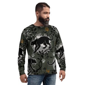 męska bluza z grafiką czarnej pantery w dżungli