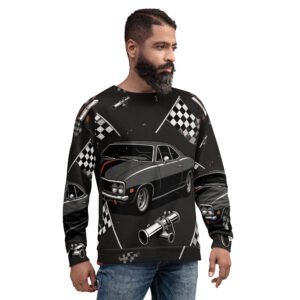 męska bluza z grafiką klasycznego samochodu muscle car