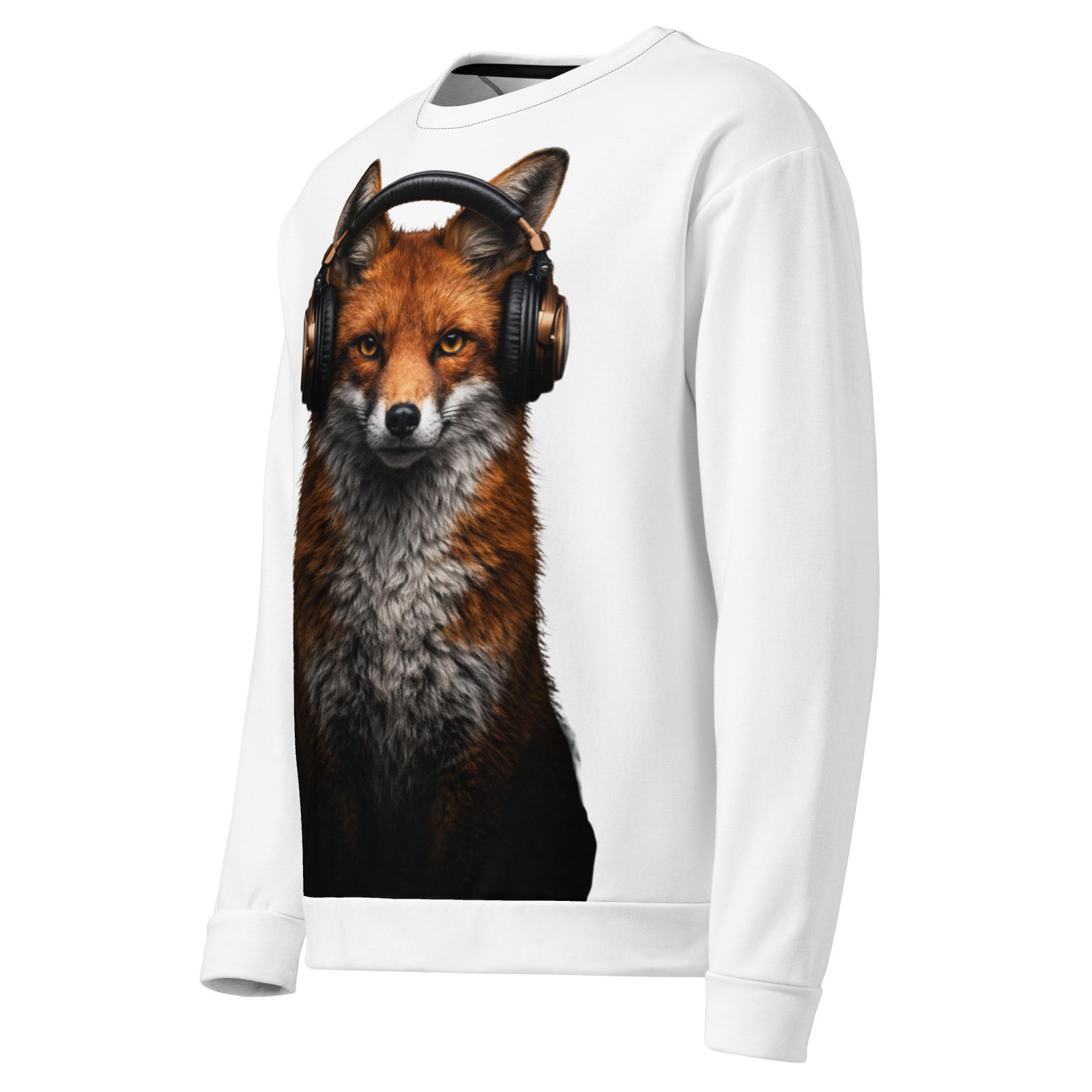 Męska bluza z grafiką lisa w słuchawkach – bluza męska z lisem w słuchawkach muzycznych| Zarn.pl Męska bluza z grafiką lisa w słuchawkach – bluza męska z lisem w słuchawkach muzycznych - obrazek 4
