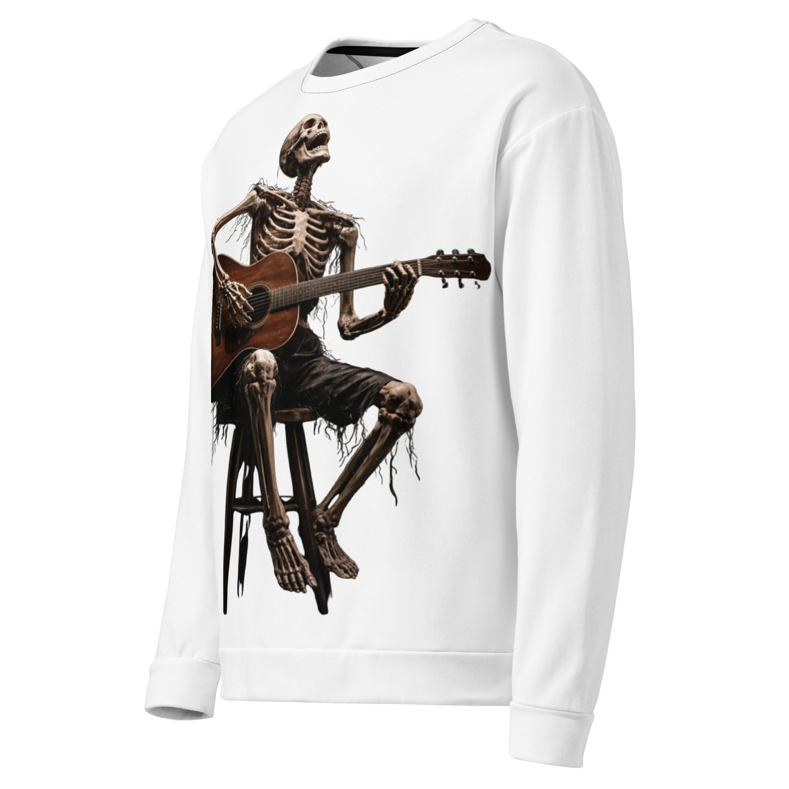 Męska bluza z grafiką szkieletu grającego na gitarze – bluza męska ze szkieletem grającym na gitarze| Zarn.pl Męska bluza z grafiką szkieletu grającego na gitarze – bluza męska ze szkieletem grającym na gitarze - obrazek 4