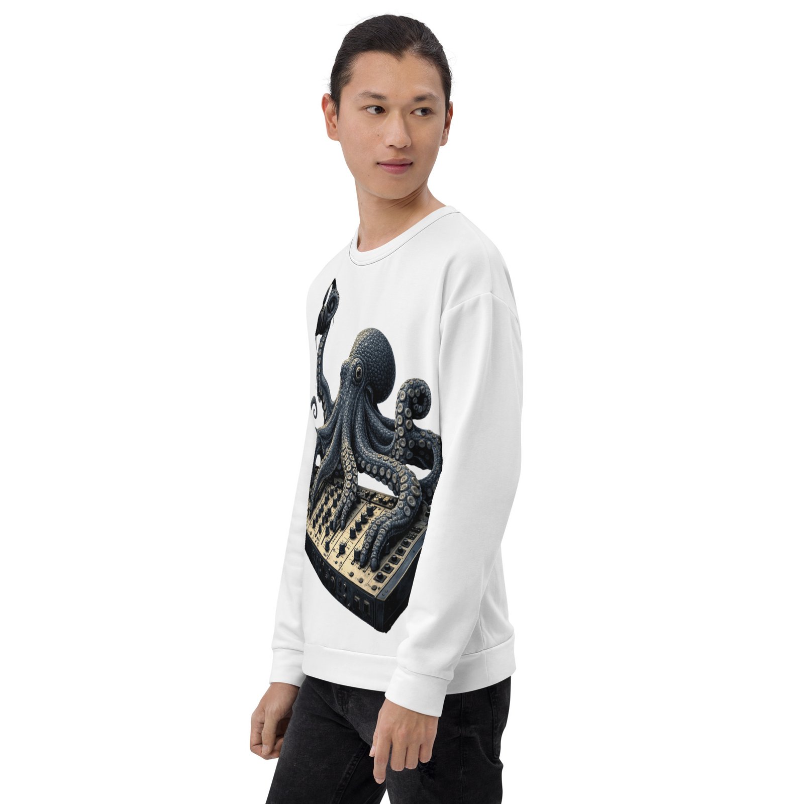 Męska bluza z grafiką ośmiornicy DJ w słuchawkach – bluza męska z ośmiornicą DJ| Zarn.pl Męska bluza z grafiką ośmiornicy DJ w słuchawkach – bluza męska z ośmiornicą DJ - obrazek 7
