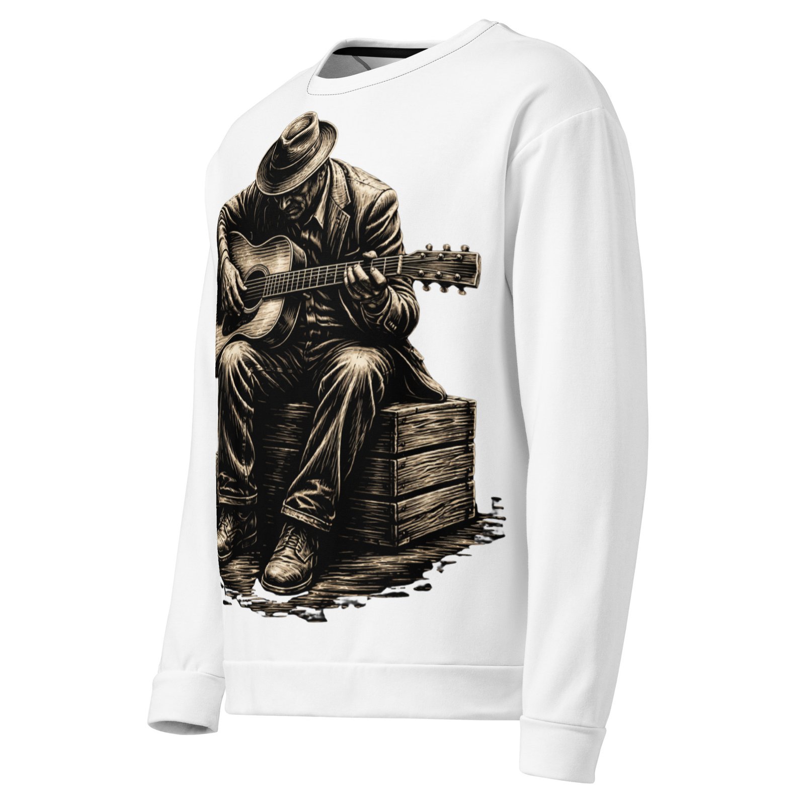 Męska bluza z grafiką gitarzysty bluesowego – bluza męska z gitarzystą bluesowym| Zarn.pl Męska bluza z grafiką gitarzysty bluesowego – bluza męska z gitarzystą bluesowym - obrazek 4