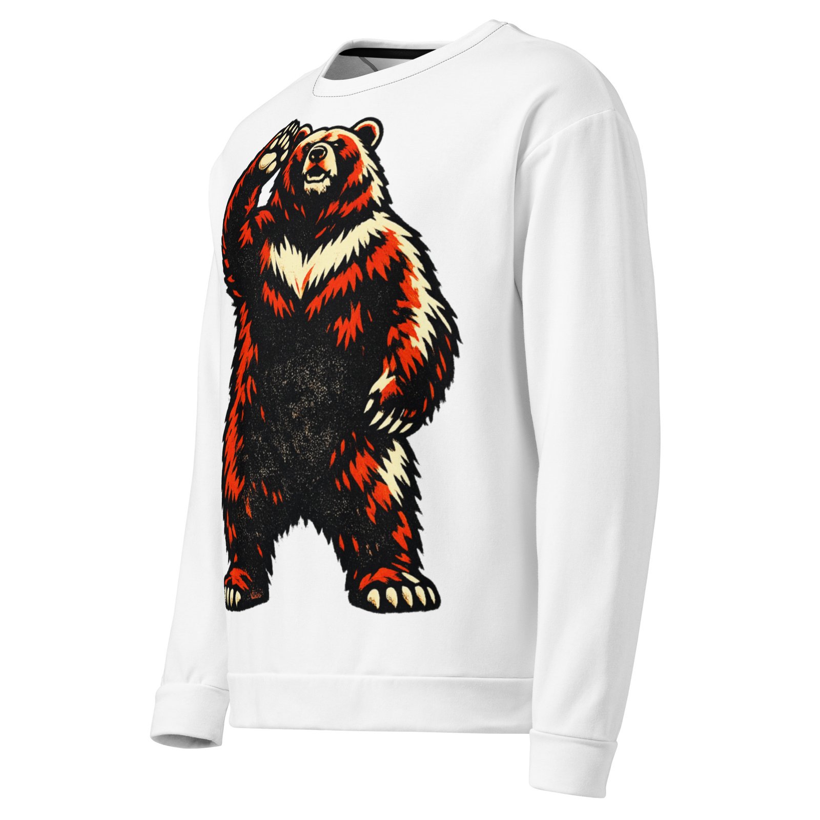 Męska bluza PRL z grafiką niedźwiedzia – bluza retro z motywem misia| Zarn.pl Męska bluza PRL z grafiką niedźwiedzia – bluza retro z motywem misia - obrazek 4