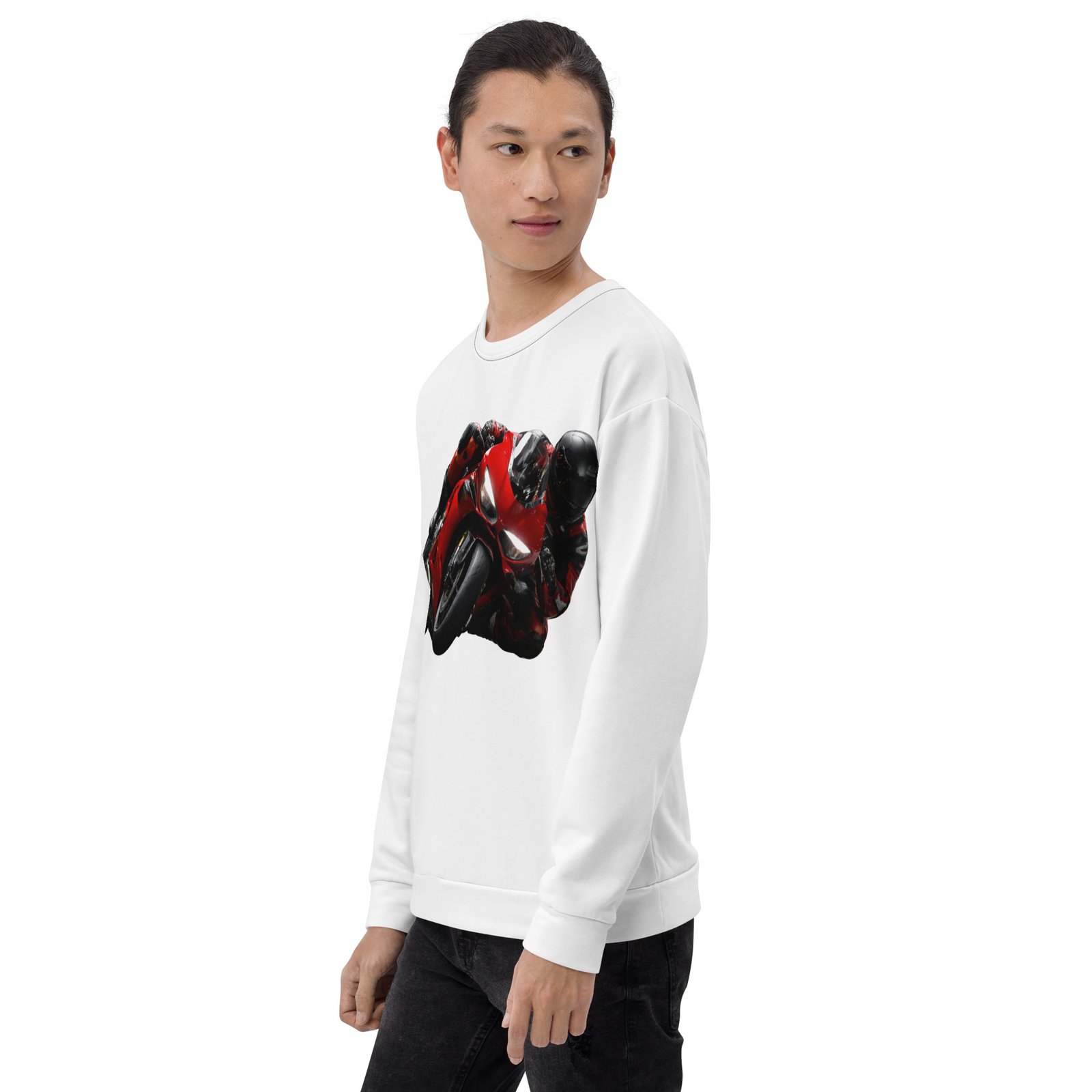 Bluza męska z grafiką motocykla sportowego w głębokim złożeniu| Zarn.pl Bluza męska z grafiką motocykla sportowego w głębokim złożeniu - obrazek 7