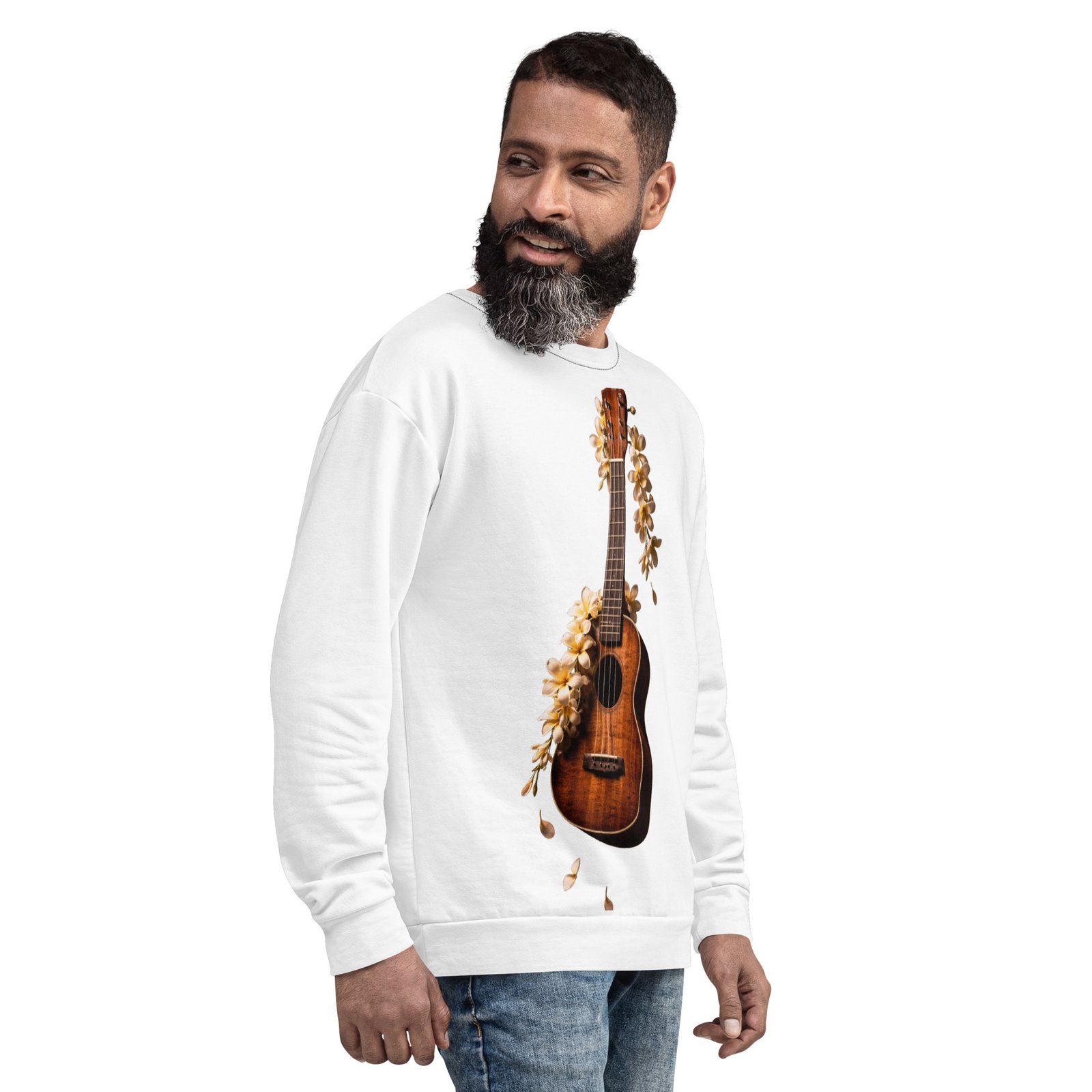 Męska bluza z gitarą i kwiatami – bluza męska z gitarą akustyczną| Zarn.pl Męska bluza z gitarą i kwiatami – bluza męska z gitarą akustyczną - obrazek 7