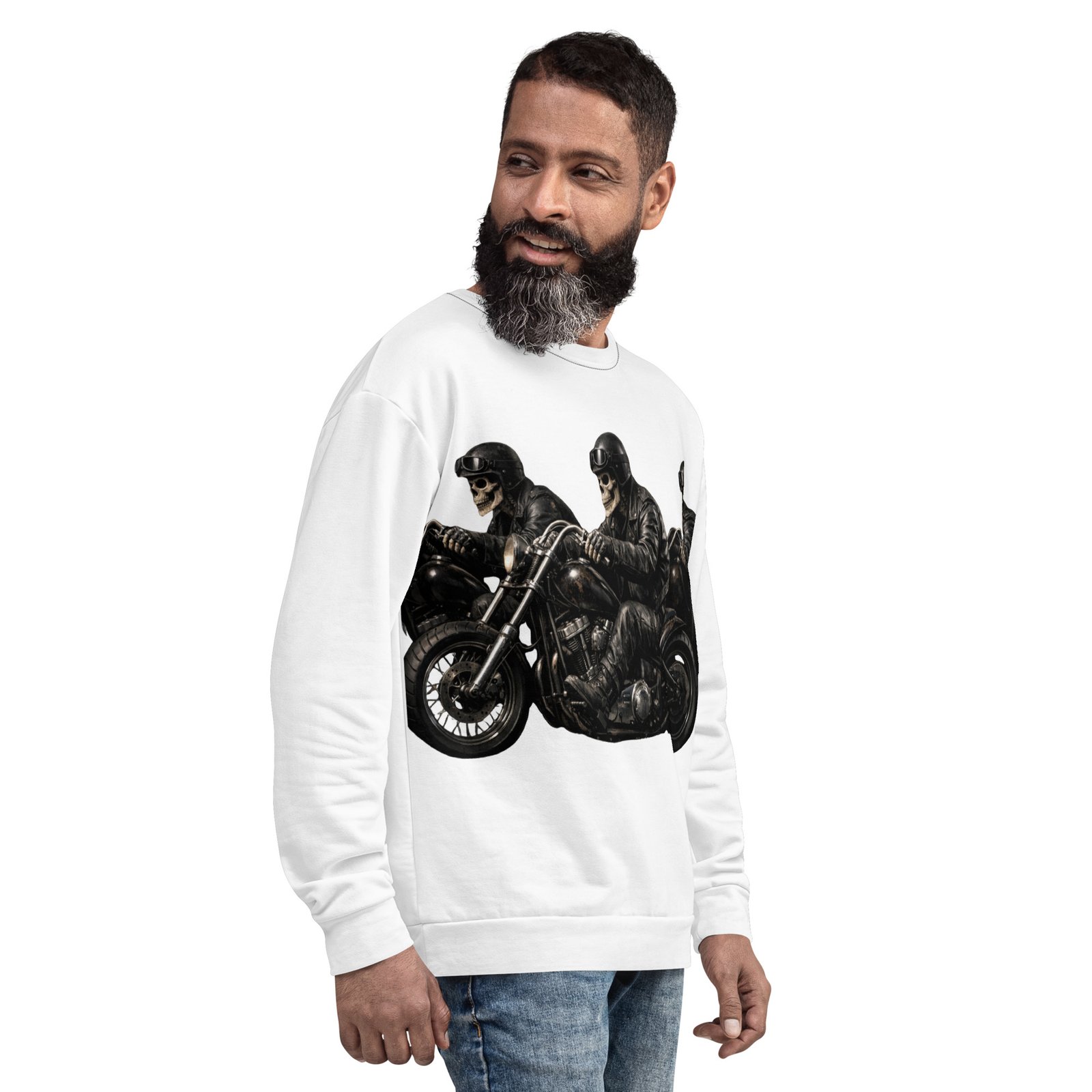 Męska bluza z grafiką czaszek motocyklistów na chopperach – motocyklowy styl Auto-Moto| Zarn.pl Męska bluza z grafiką czaszek motocyklistów na chopperach – motocyklowy styl Auto-Moto - obrazek 7