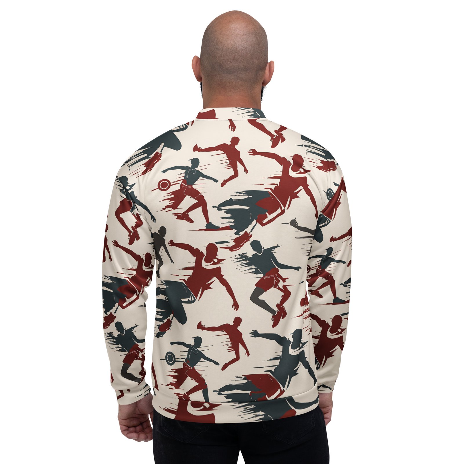 Męska bluza bomber z grafiką koszykarzy w dynamicznych akcjach| Zarn.pl Męska bluza bomber z grafiką koszykarzy w dynamicznych akcjach - obrazek 7