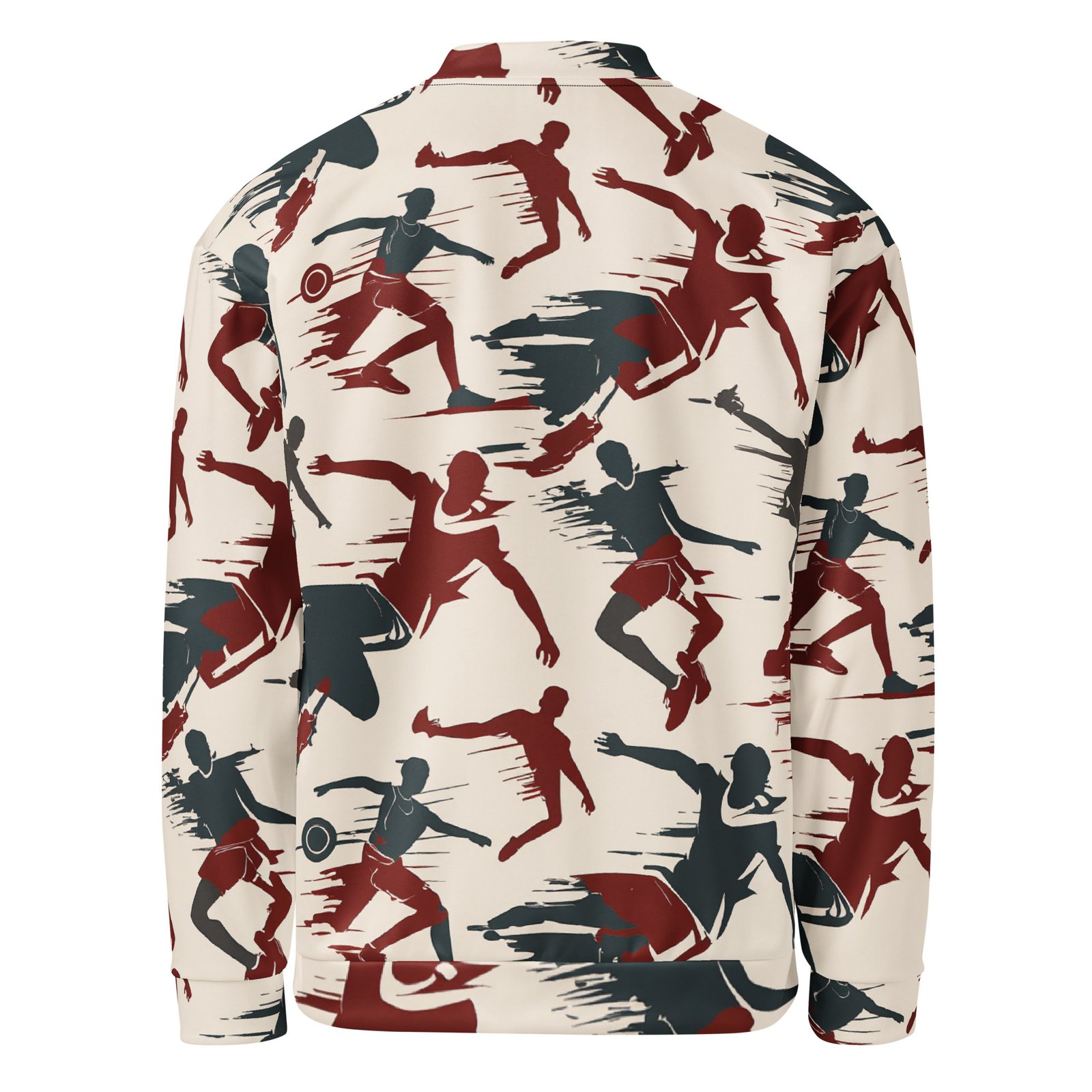 Męska bluza bomber z grafiką koszykarzy w dynamicznych akcjach| Zarn.pl Męska bluza bomber z grafiką koszykarzy w dynamicznych akcjach - obrazek 3
