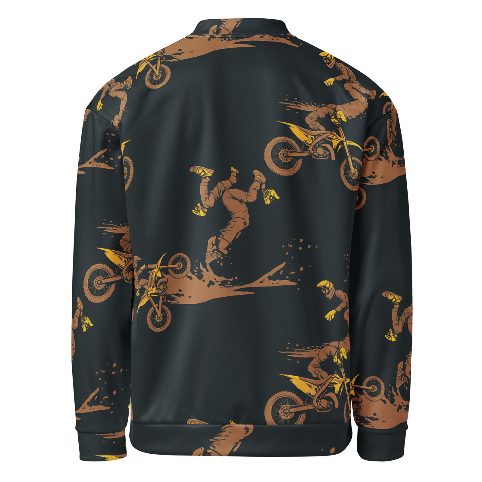 Męska bluza bomber z grafiką motocross i akrobacji na motocyklu| Zarn.pl Męska bluza bomber z grafiką motocross i akrobacji na motocyklu - obrazek 3