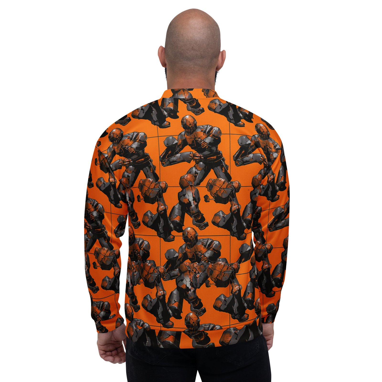Męska bluza bomber z grafiką kamiennych wojowników fantasy| Zarn.pl Męska bluza bomber z grafiką kamiennych wojowników fantasy - obrazek 7