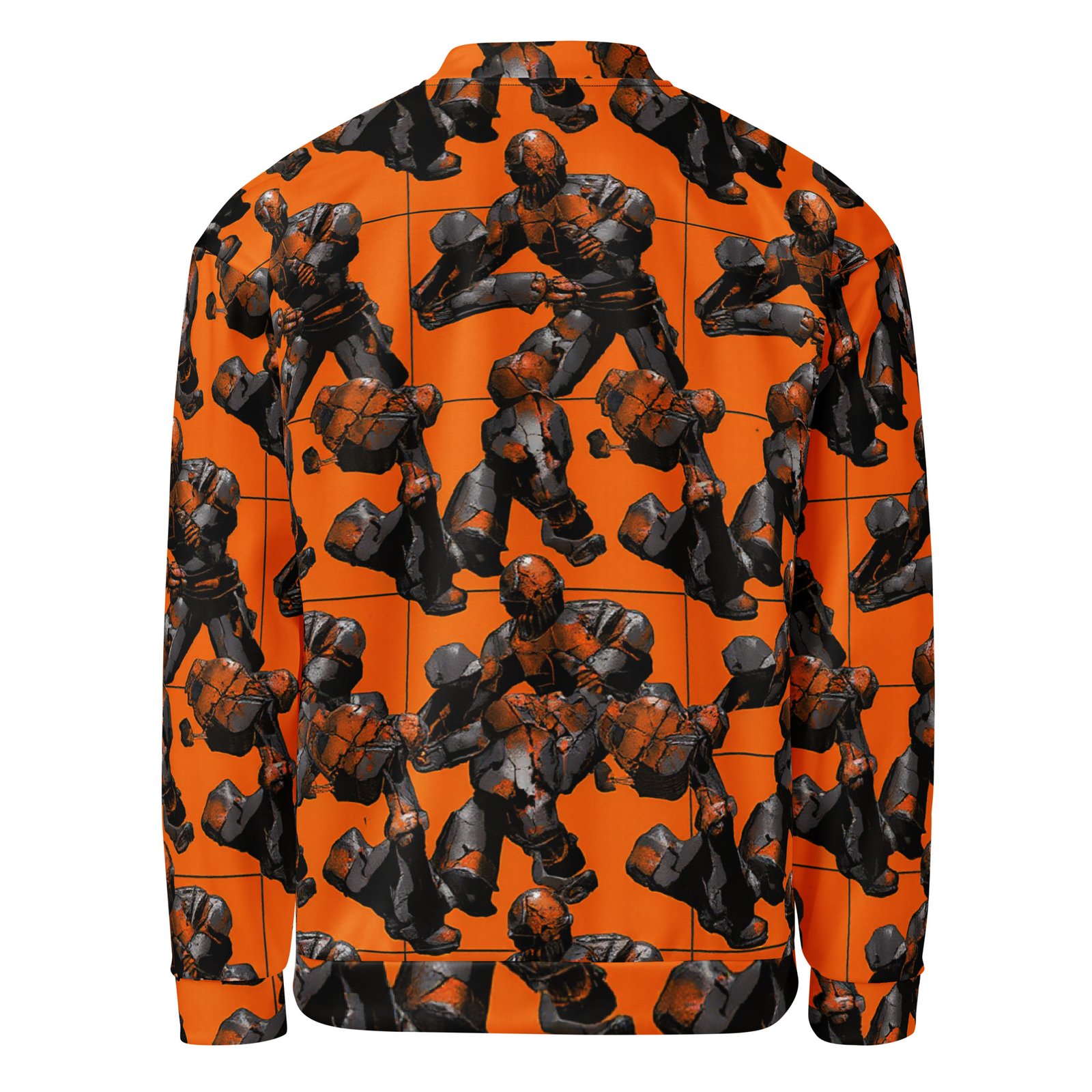 Męska bluza bomber z grafiką kamiennych wojowników fantasy| Zarn.pl Męska bluza bomber z grafiką kamiennych wojowników fantasy - obrazek 3