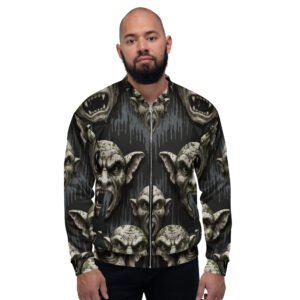 męska bluza bomber z grafiką potworów grozy