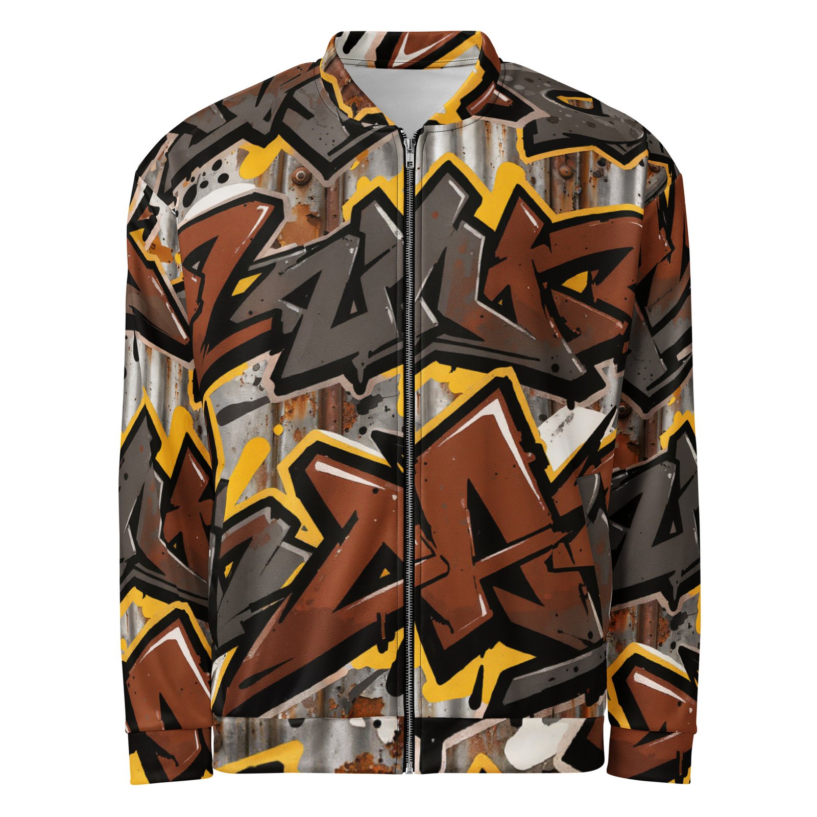 Męska bluza bomber z graffiti w stylu urban| Zarn.pl Męska bluza bomber z graffiti w stylu urban - obrazek 2