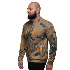 męska bluza bomber z grafiką wspinaczki sportowej